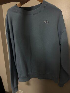 Alo Accolade Crew Neck Pullover Celestial Blue Small
